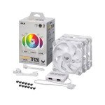 ASUS TUF Gaming TF120 ARGB Triple Fan Kit with ARGB Controller- White